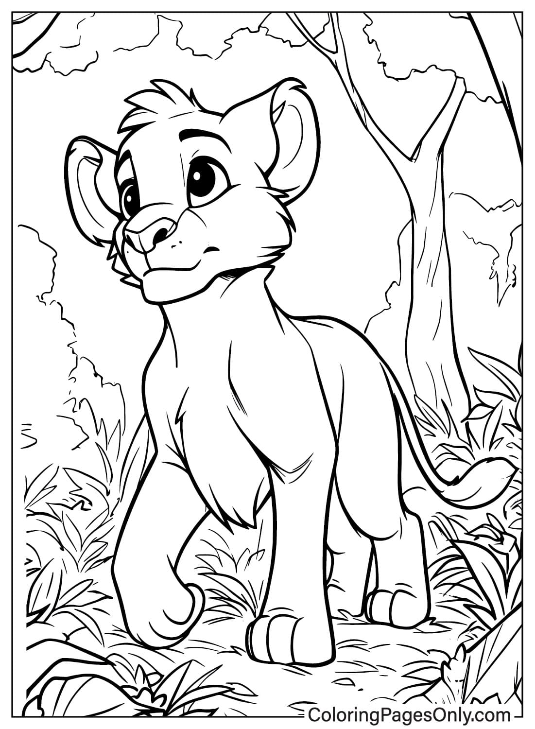Página para colorir da Guarda do Leão para impressão gratuita do Lion
