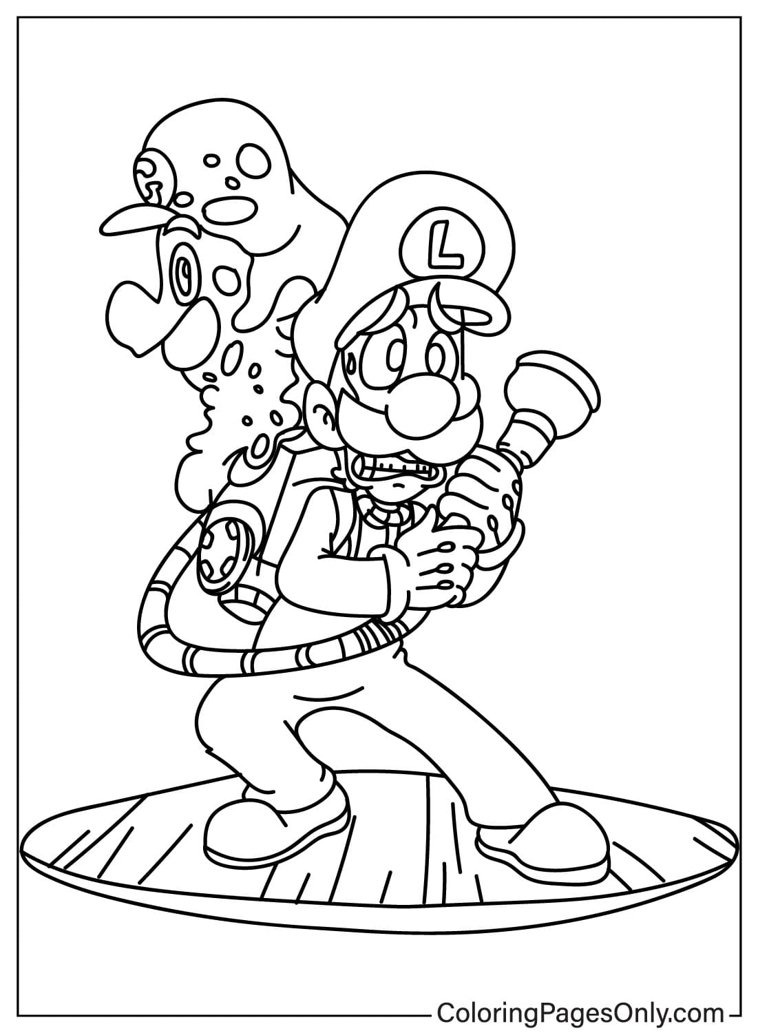 Luigi Coloring Page