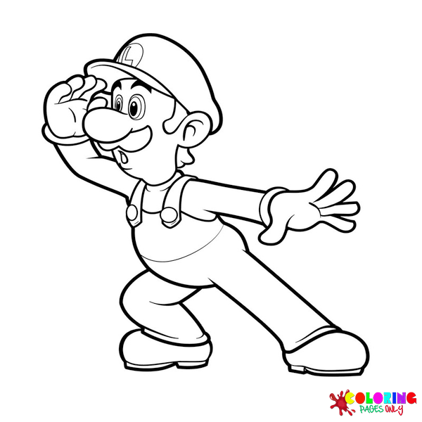Luigi Coloring Pages