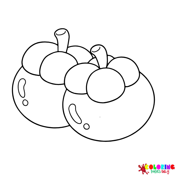 Desenhos para colorir de mangostão