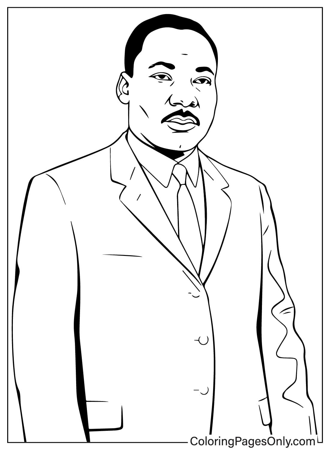 Página para colorear de Martin Luther King de Martin Luther King Jr.