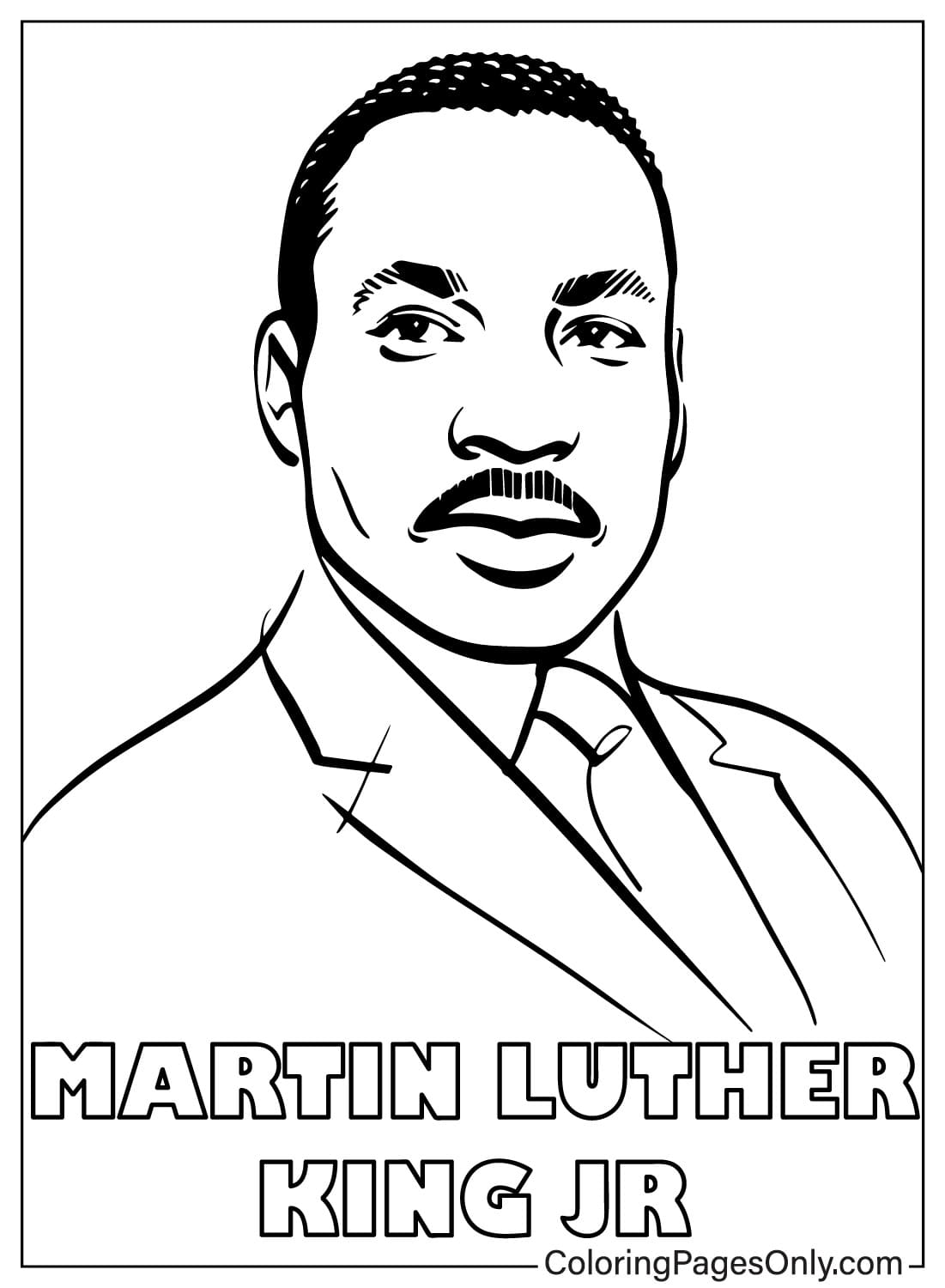 Martin Luther King Jr Coloring Page Free