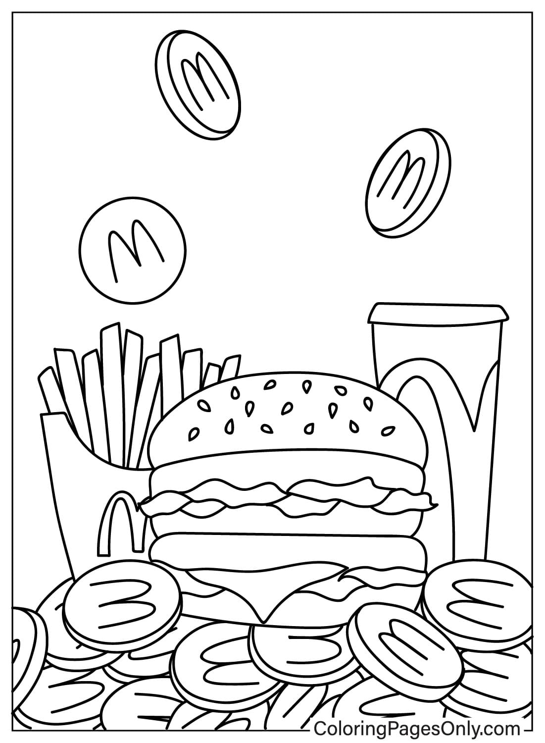 Imagem do McDonalds para colorir do McDonald's