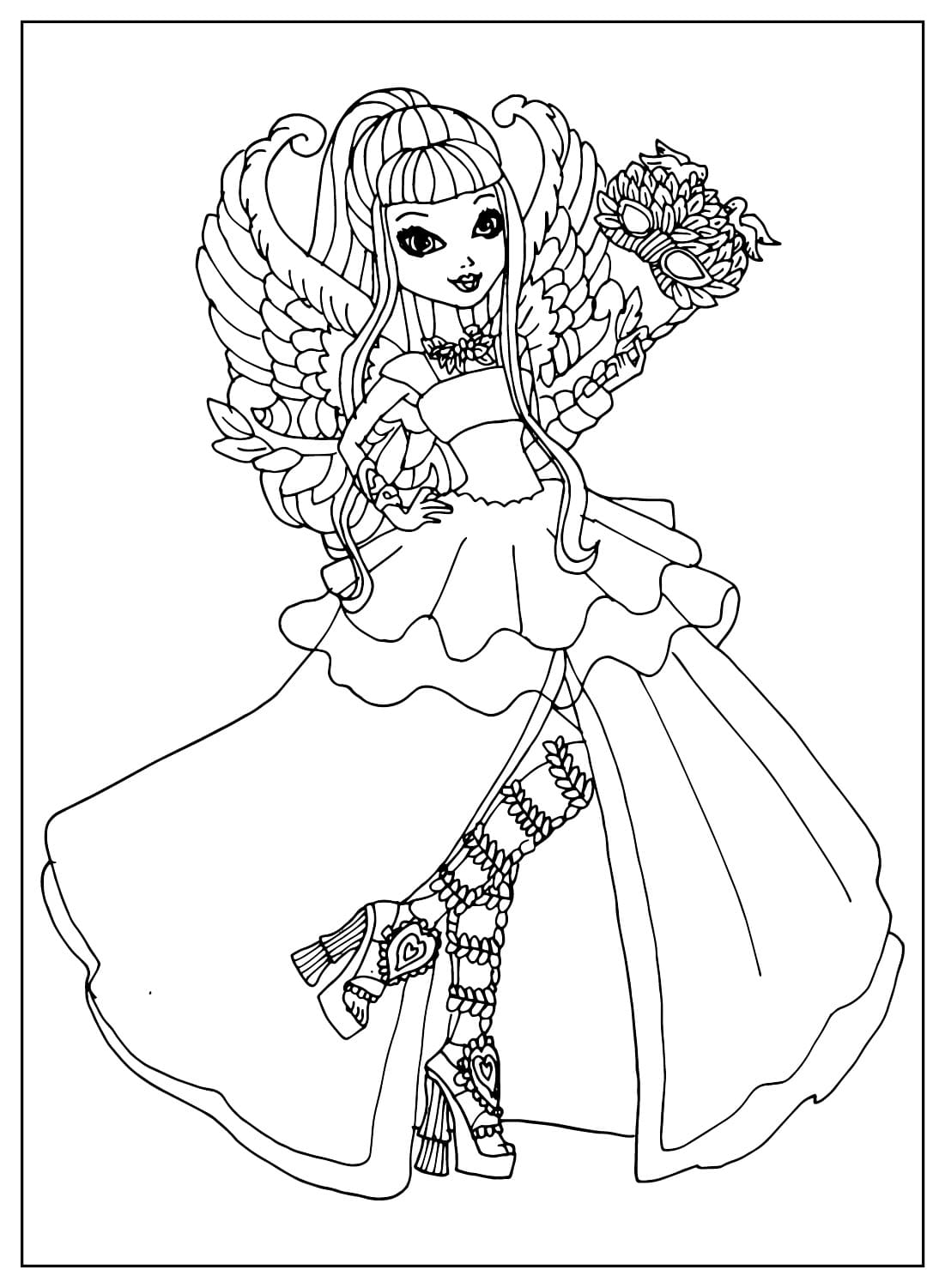 Monster High Coloring Page Free Printable from Monster High