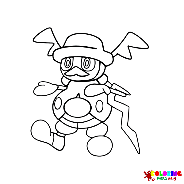 mr rime coloring pages for children pokemon