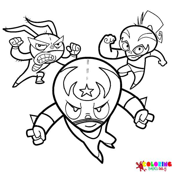 Mucha Lucha Coloring Pages