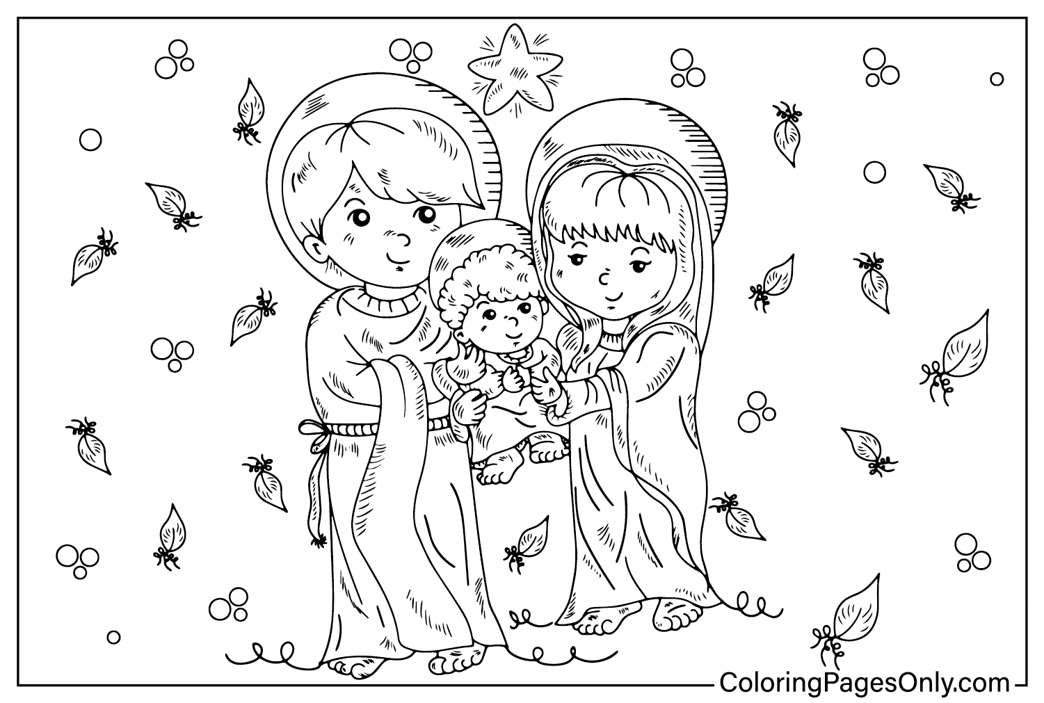 Coloriages de la Nativité pour les enfants de la Nativité
