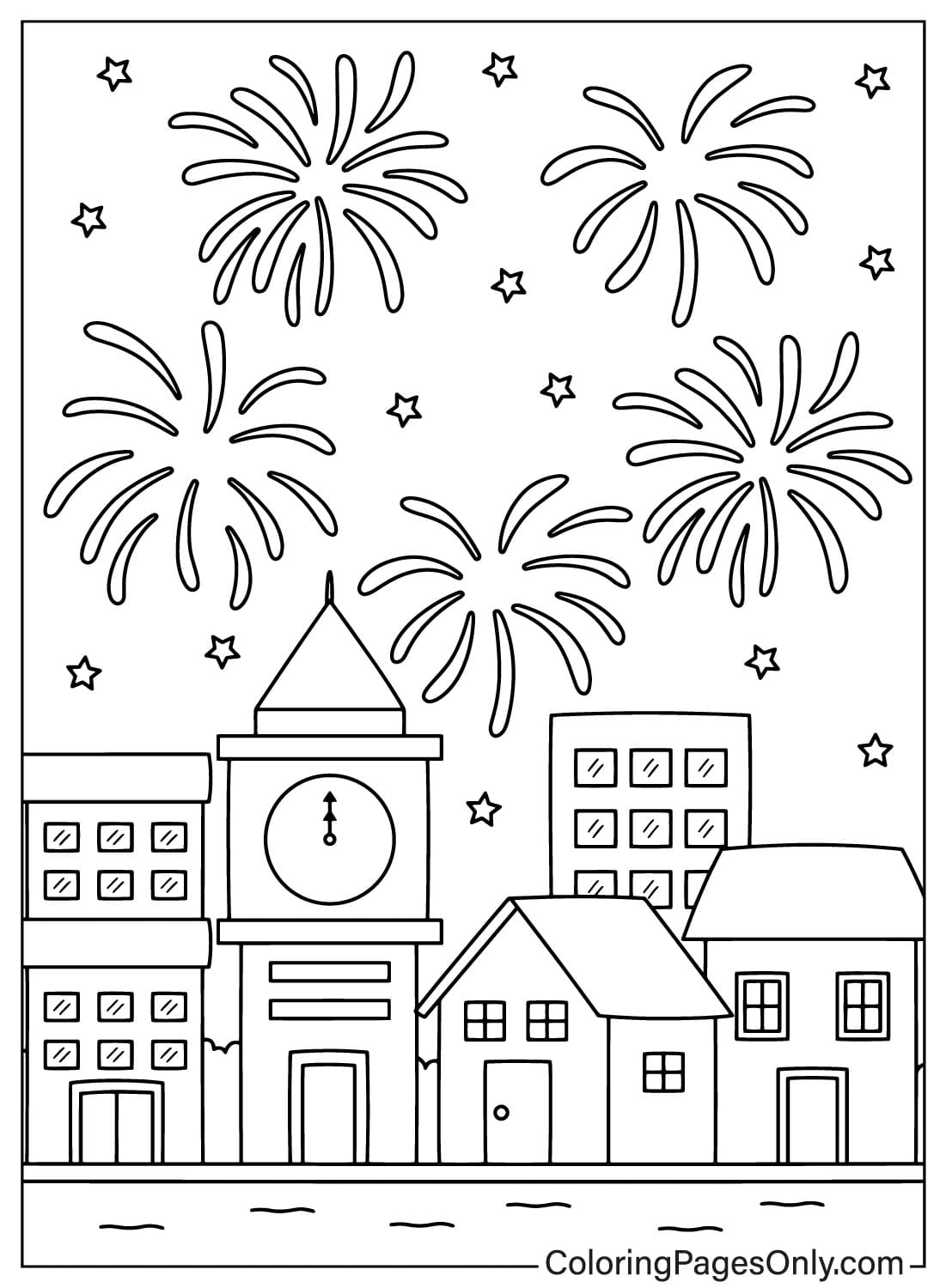来自 Fireworks 的新年烟花彩页