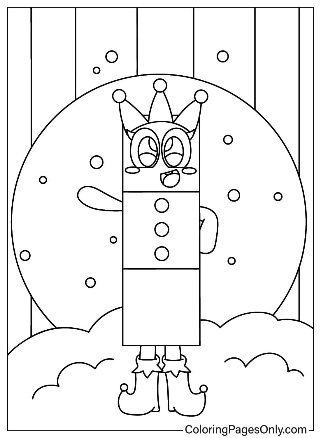 Numberblocks Three Coloring Page to Print Coloring Page
