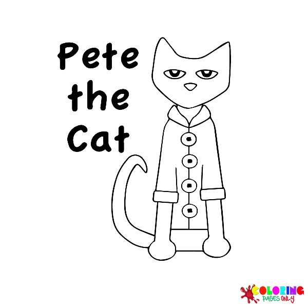 皮特猫着色页