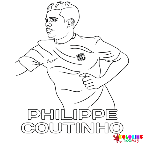 Desenhos Philippe Coutinho para Colorir