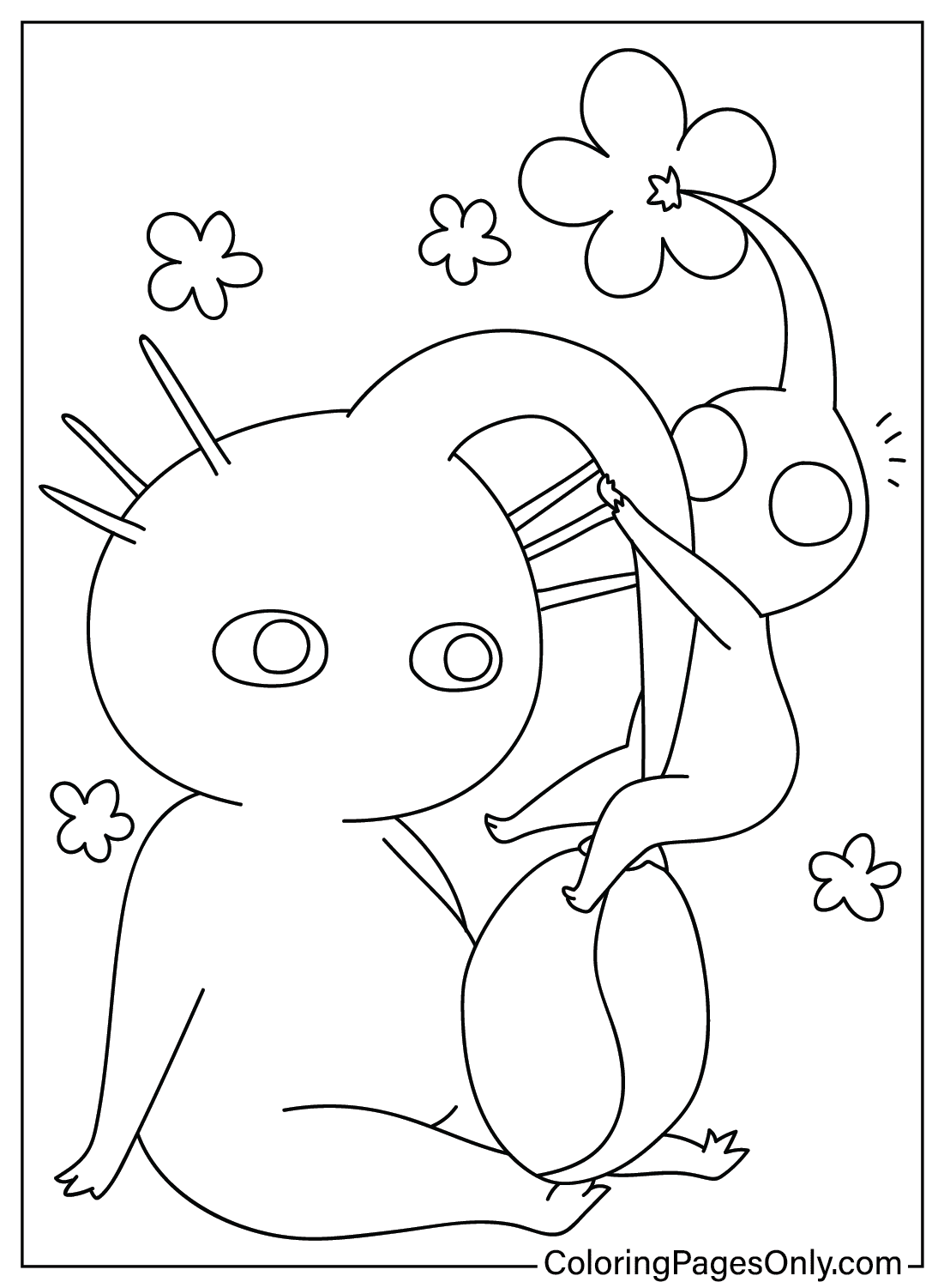 Pikmin Coloring Page Printable from Pikmin