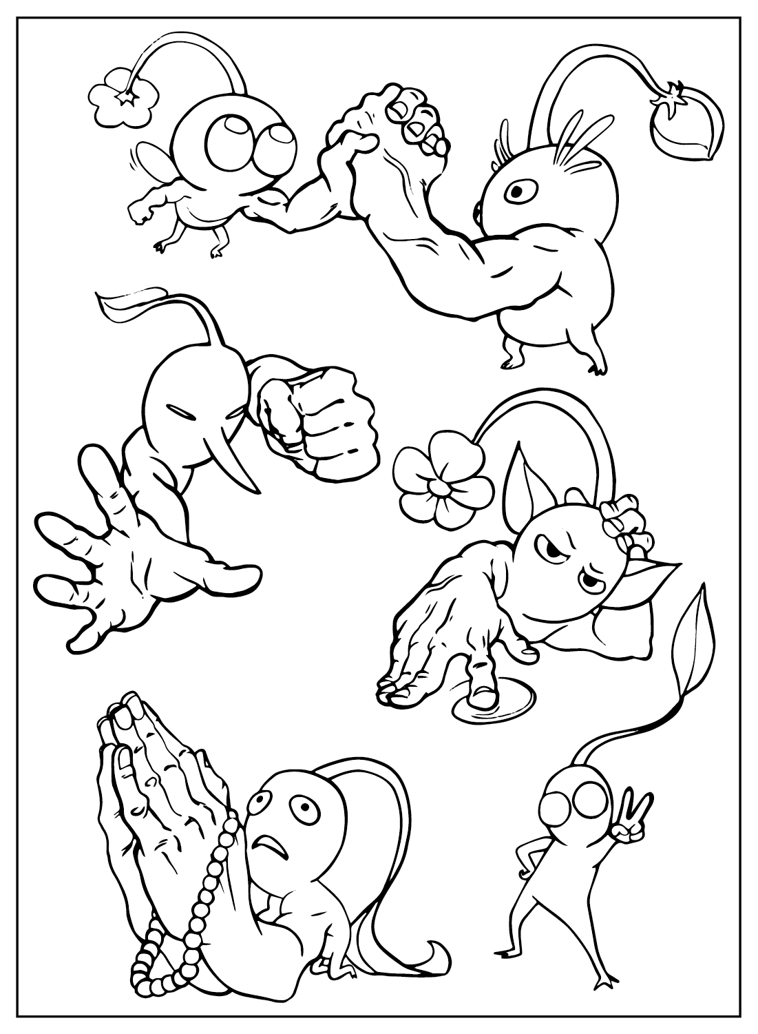 Pikmin Coloring Sheet for Kids from Pikmin