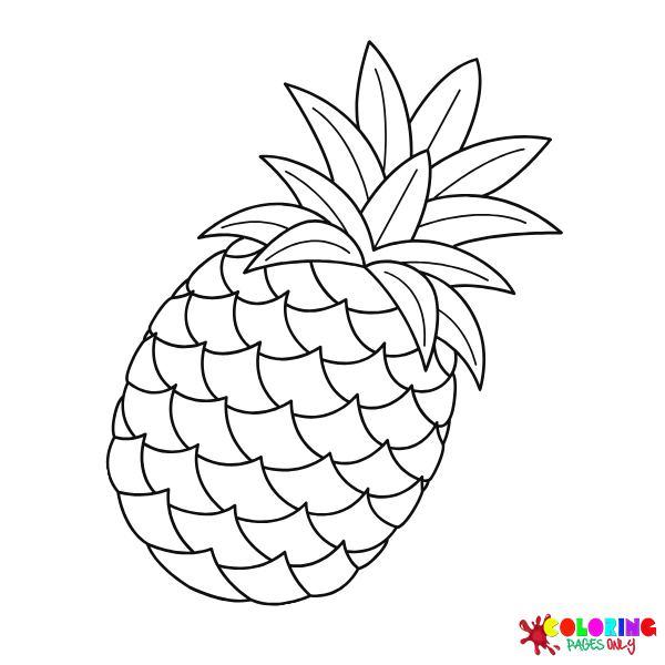 Disegni da colorare di ananas