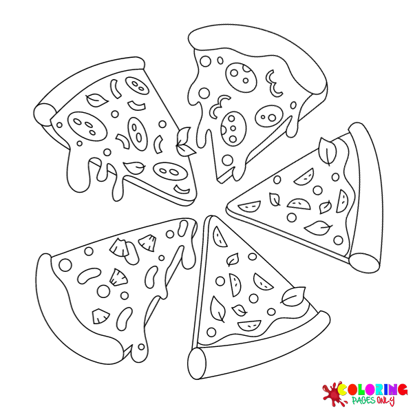 Pizza Kleurplaten
