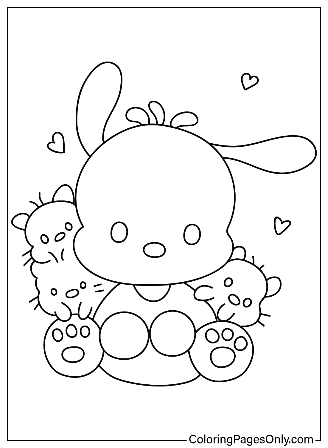 Pochacco Color Page - Free Printable Coloring Pages