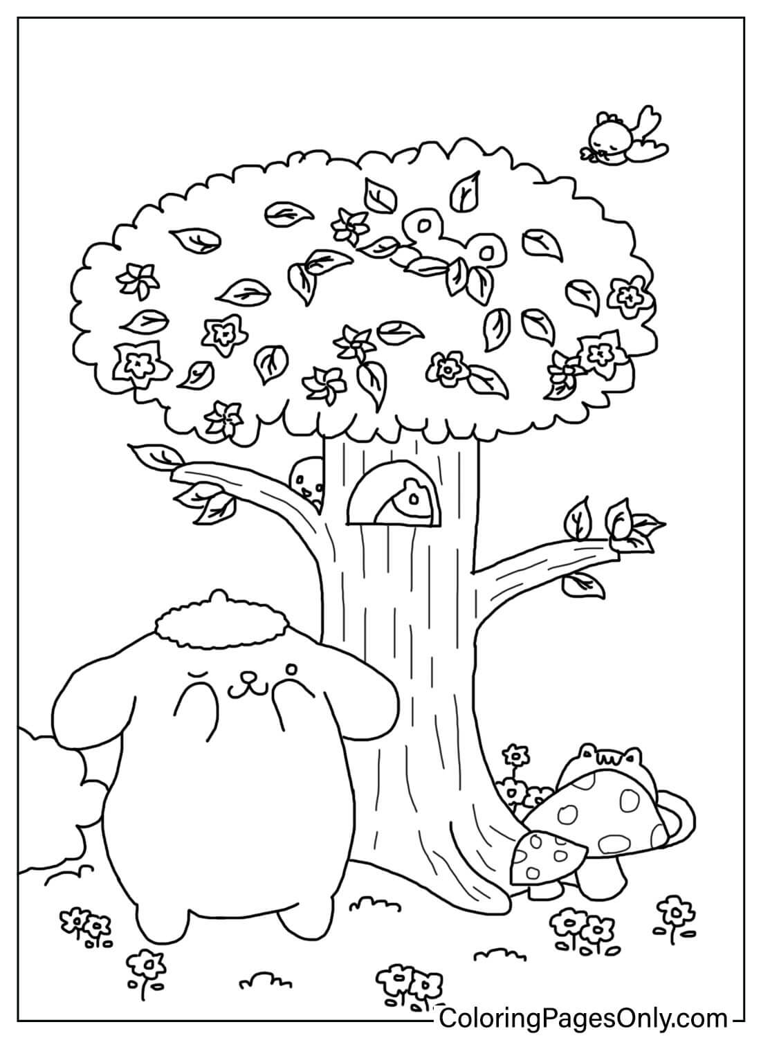 Pompompurin Coloring Page for Kids