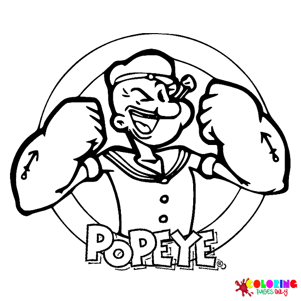 Popeye Coloring Pages Sailor Man Olive Printable Bluto Oil Oyl Library ...