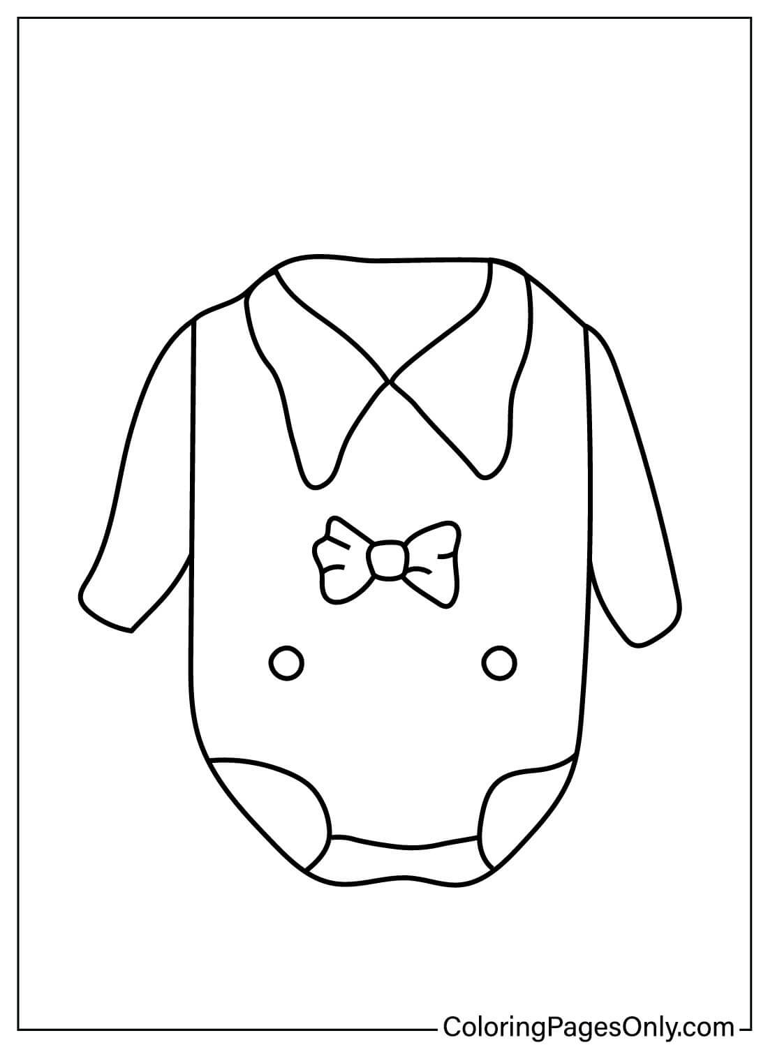 Printable Coloring Page Baby Clothes from Baby Clothes