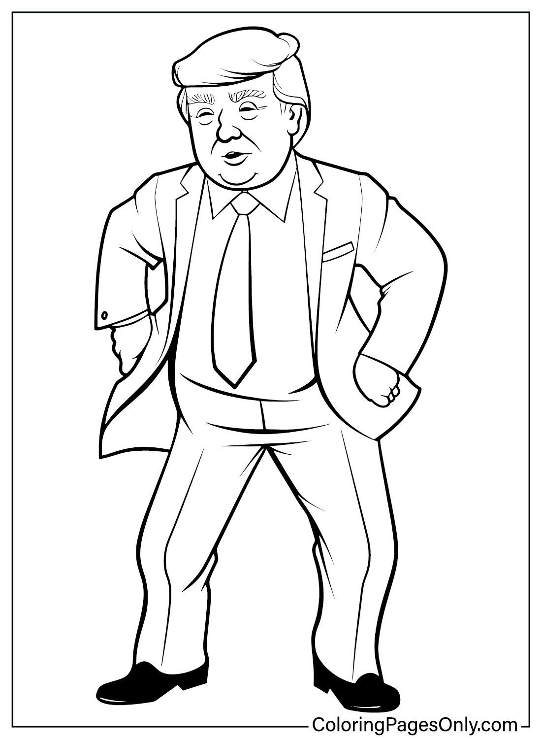 Printable Donald Trump Coloring Page from Donald Trump