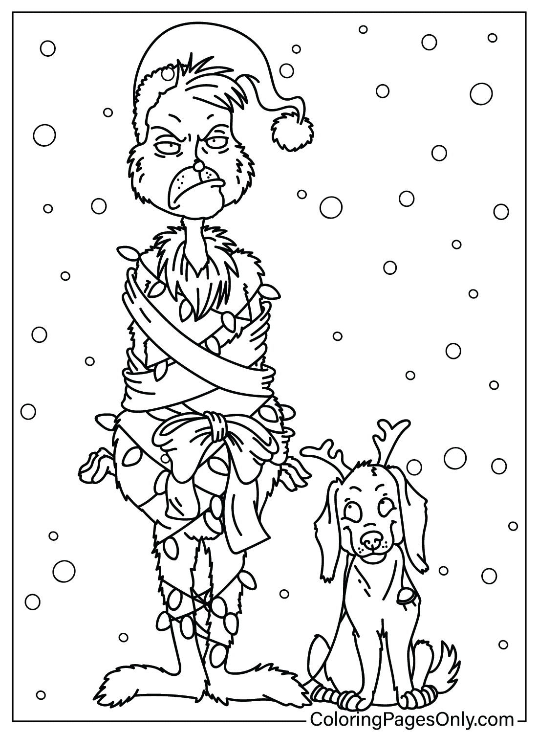 Printable Grinch Coloring Page Free Printable Coloring Pages
