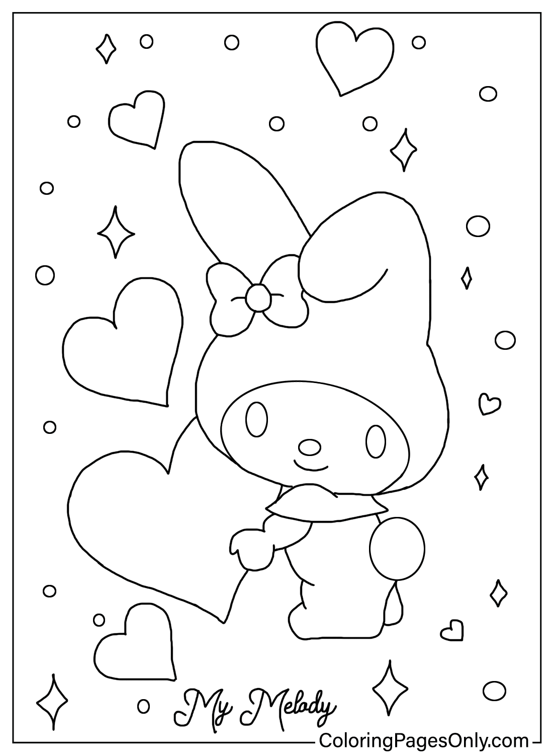 Printable My Melody Coloring Pages - Free Printable Coloring Pages