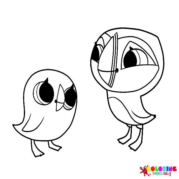 Puffin Rock Coloring Pages