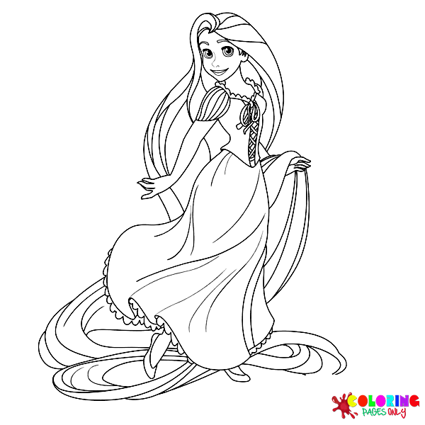 Desenhos da Rapunzel para colorir