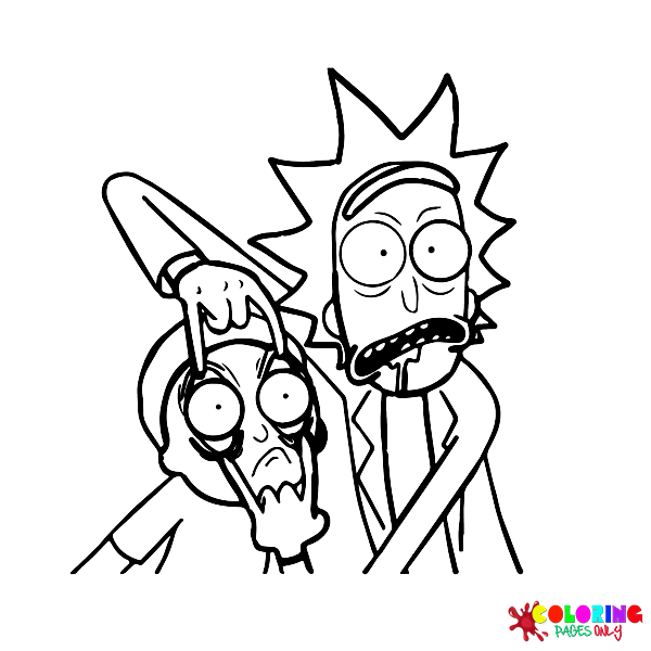 Disegni da colorare di Rick e Morty