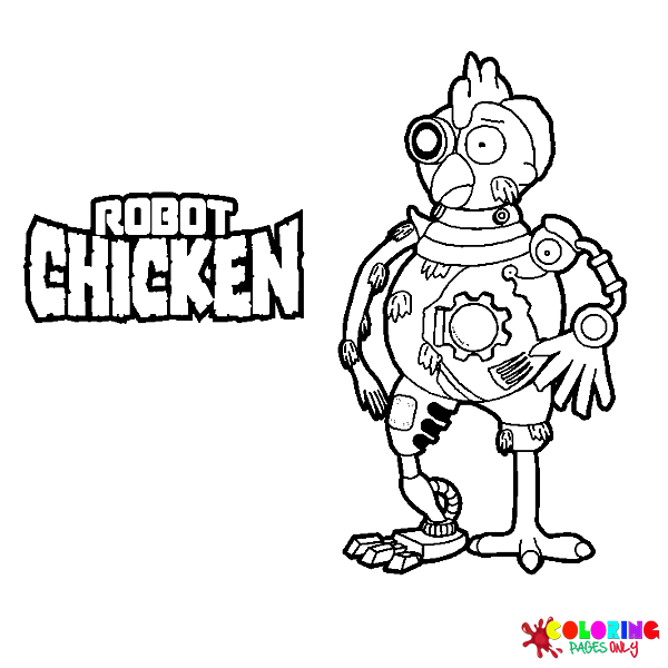 Robot Chicken Coloring Pages
