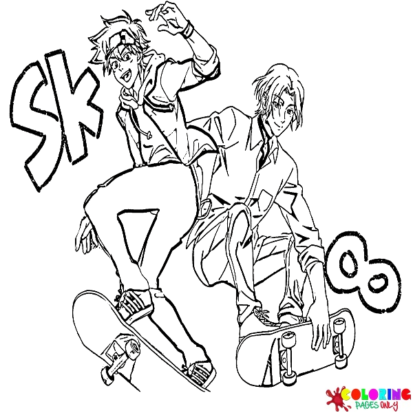 SK8 el infinito para colorear