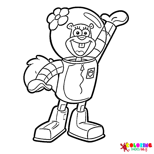 Sandy Cheeks Coloring Pages