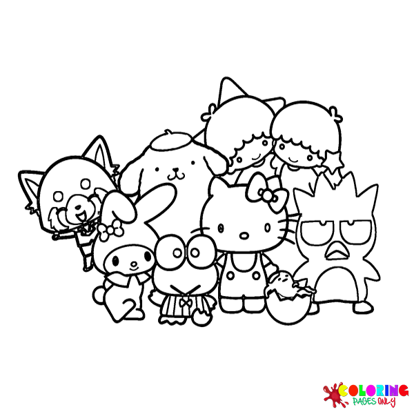 Personagens da Sanrio para colorir