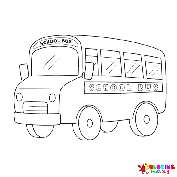 Desenhos para colorir de ônibus escolar