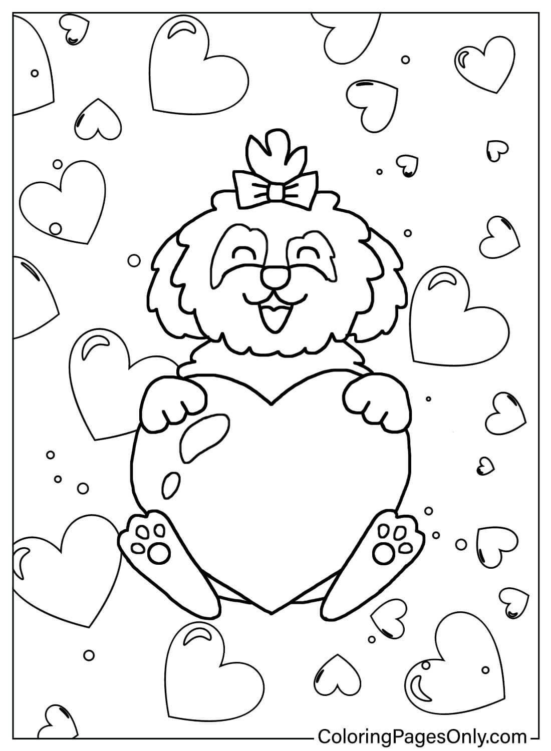 Shih Tzu Coloring Page Printable from Shih Tzu