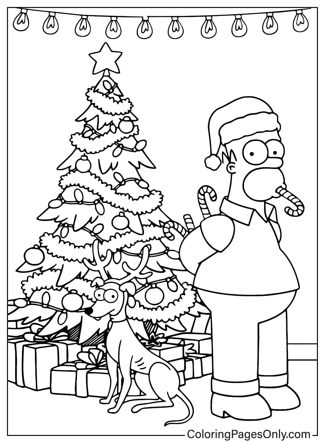 Stampa della pagina da colorare dei Simpson dai Simpson
