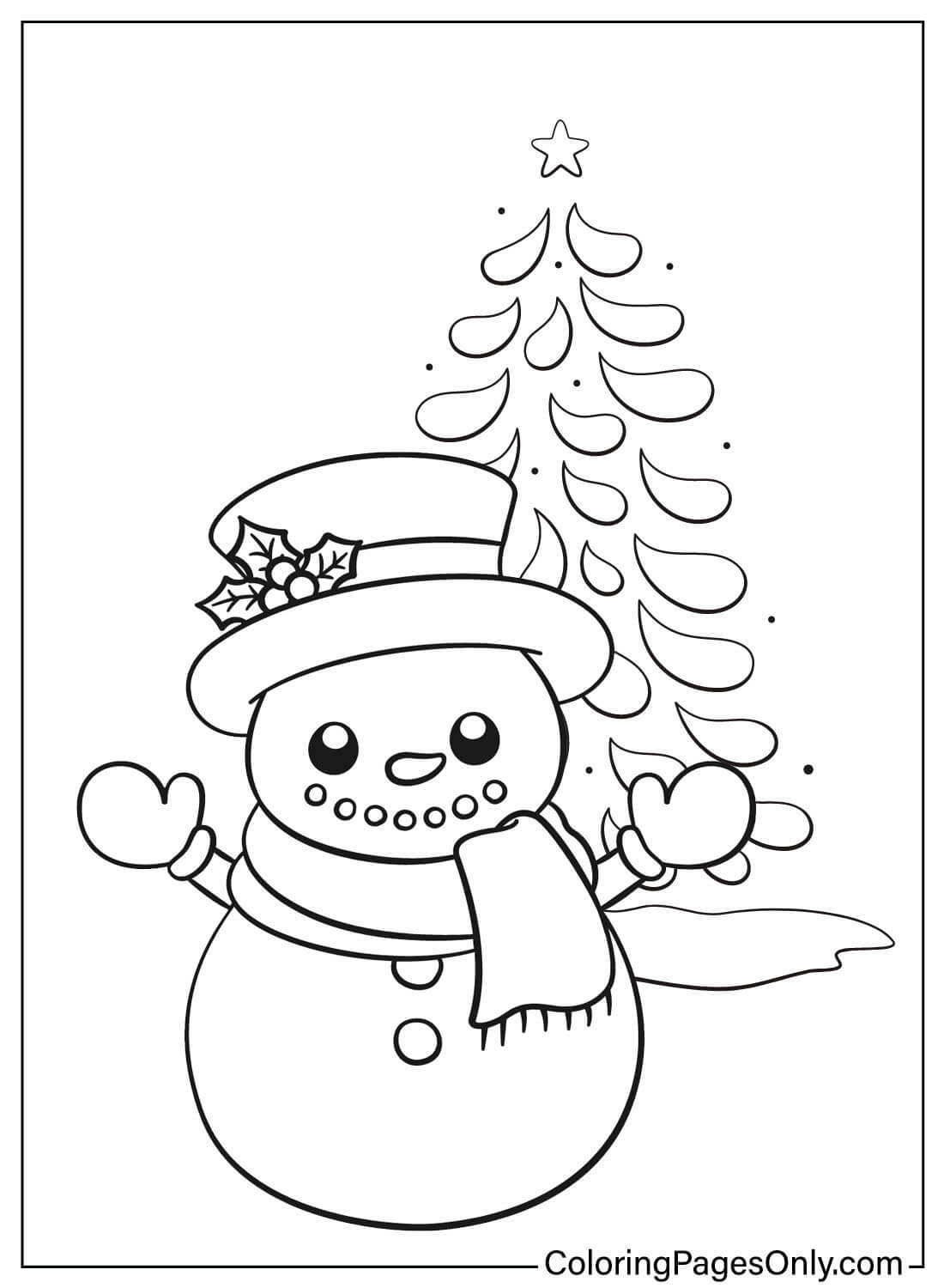 Livro para colorir boneco de neve