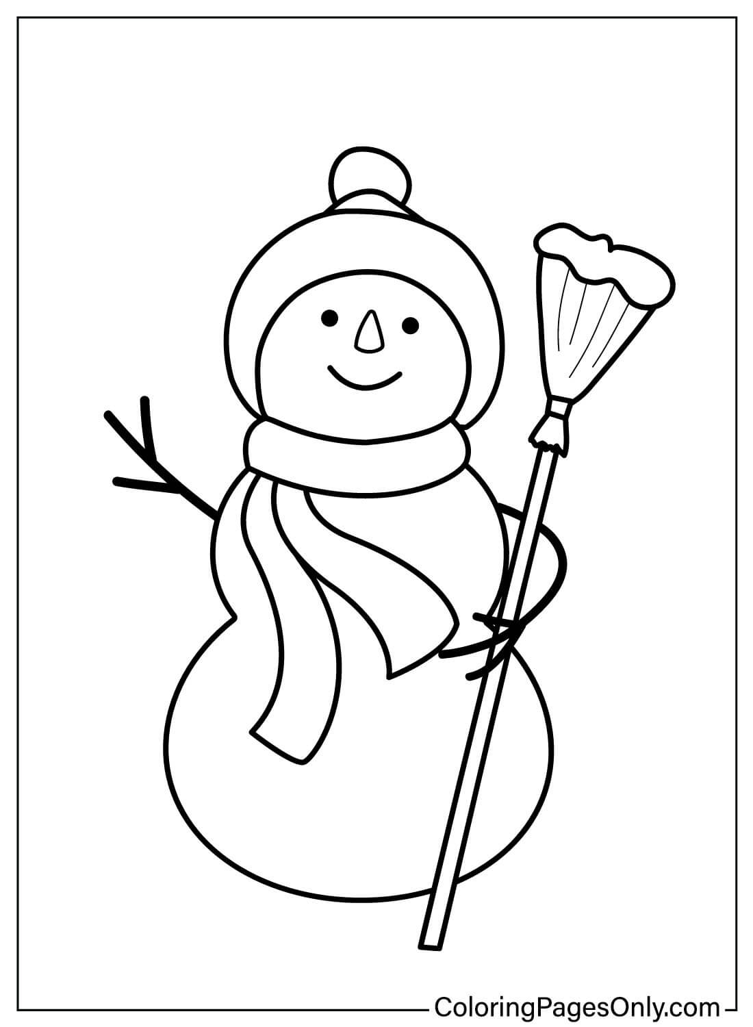 Раскраски снеговик для печати