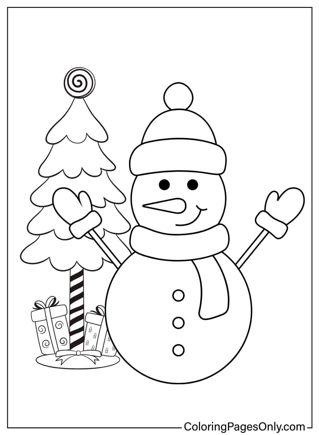 Feuilles à colorier de photos de bonhomme de neige