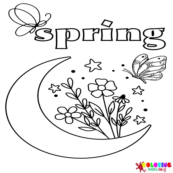 Dibujos de flores de primavera para colorear