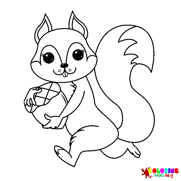 Squirrel Coloring Pages