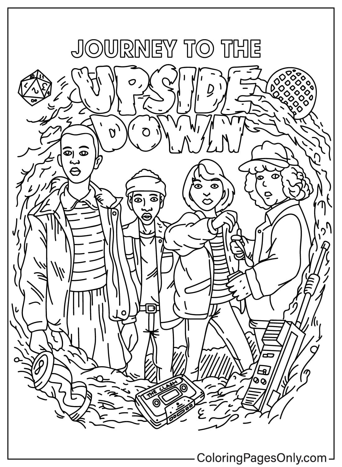 Stranger Things Coloring Page Free Printable from Stranger Things