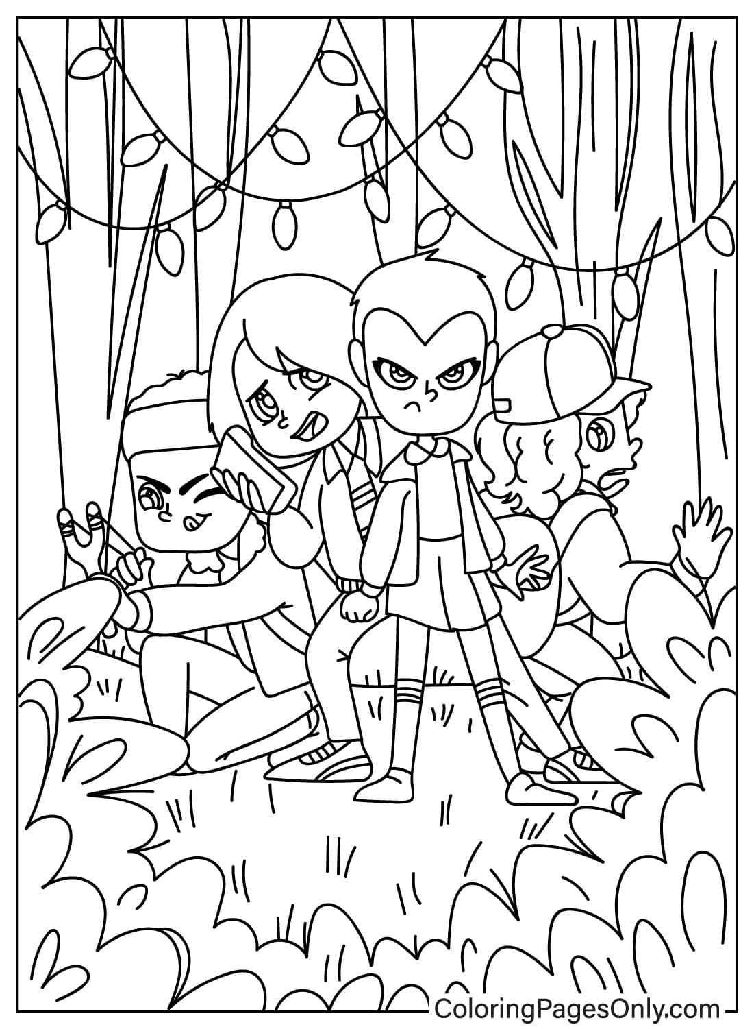 Stranger Things Coloring Page Free from Stranger Things