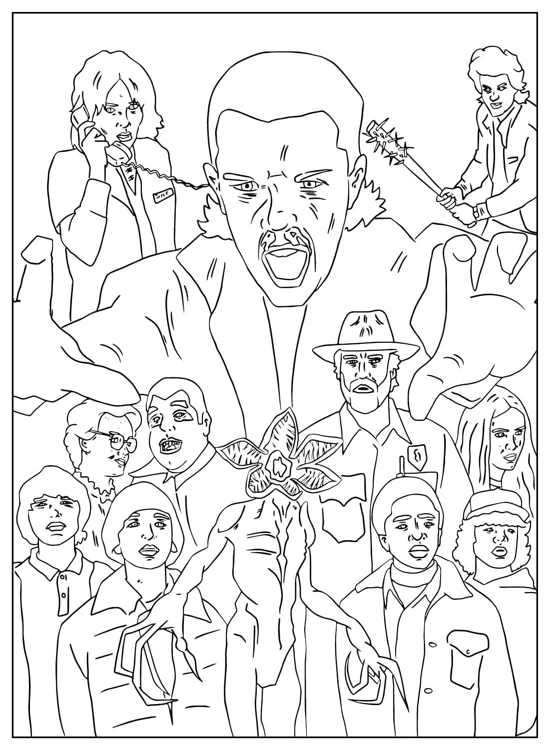 Stranger Things Coloring Page to Print from Stranger Things