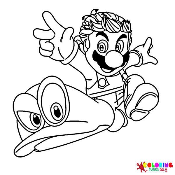 Páginas para colorir Super Mario Odyssey