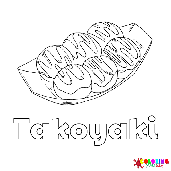 Takoyaki Coloring Pages