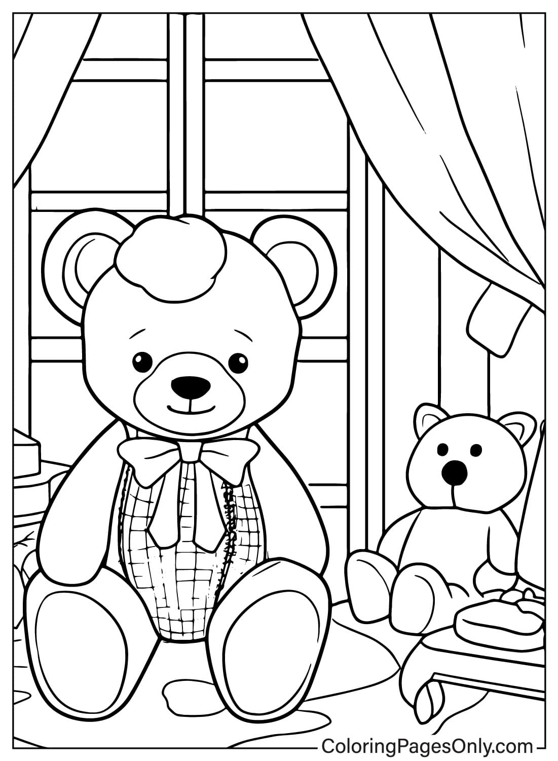 泰迪熊着色页可从泰迪熊免费打印