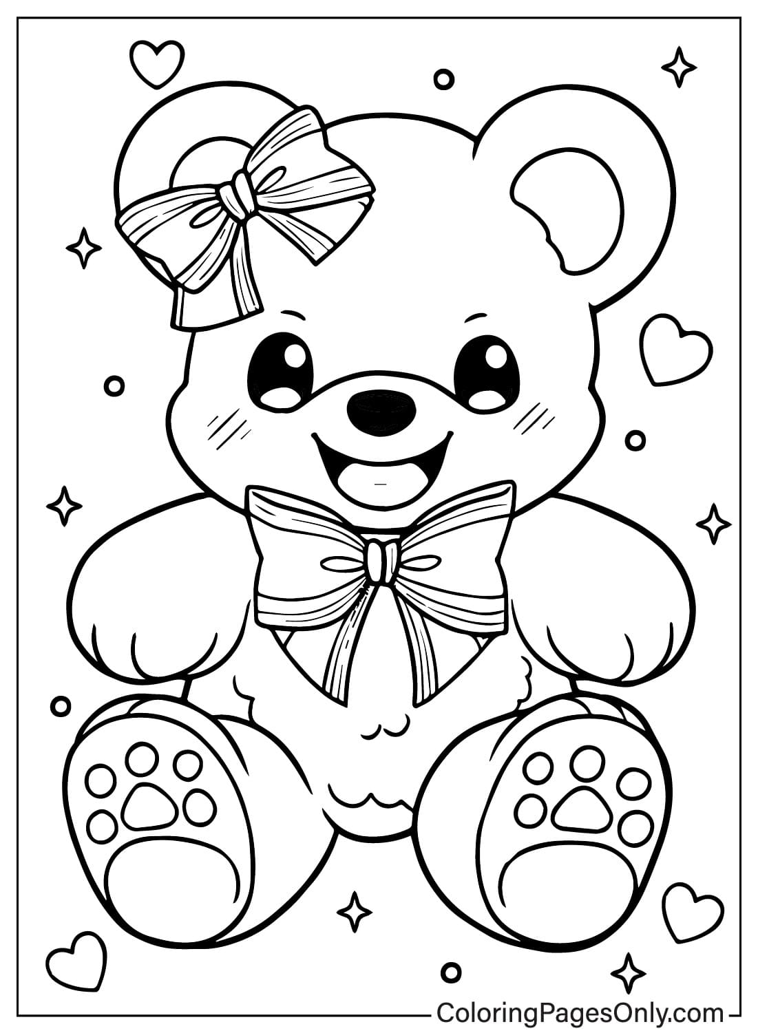 Teddy Bear Coloring Page to Print