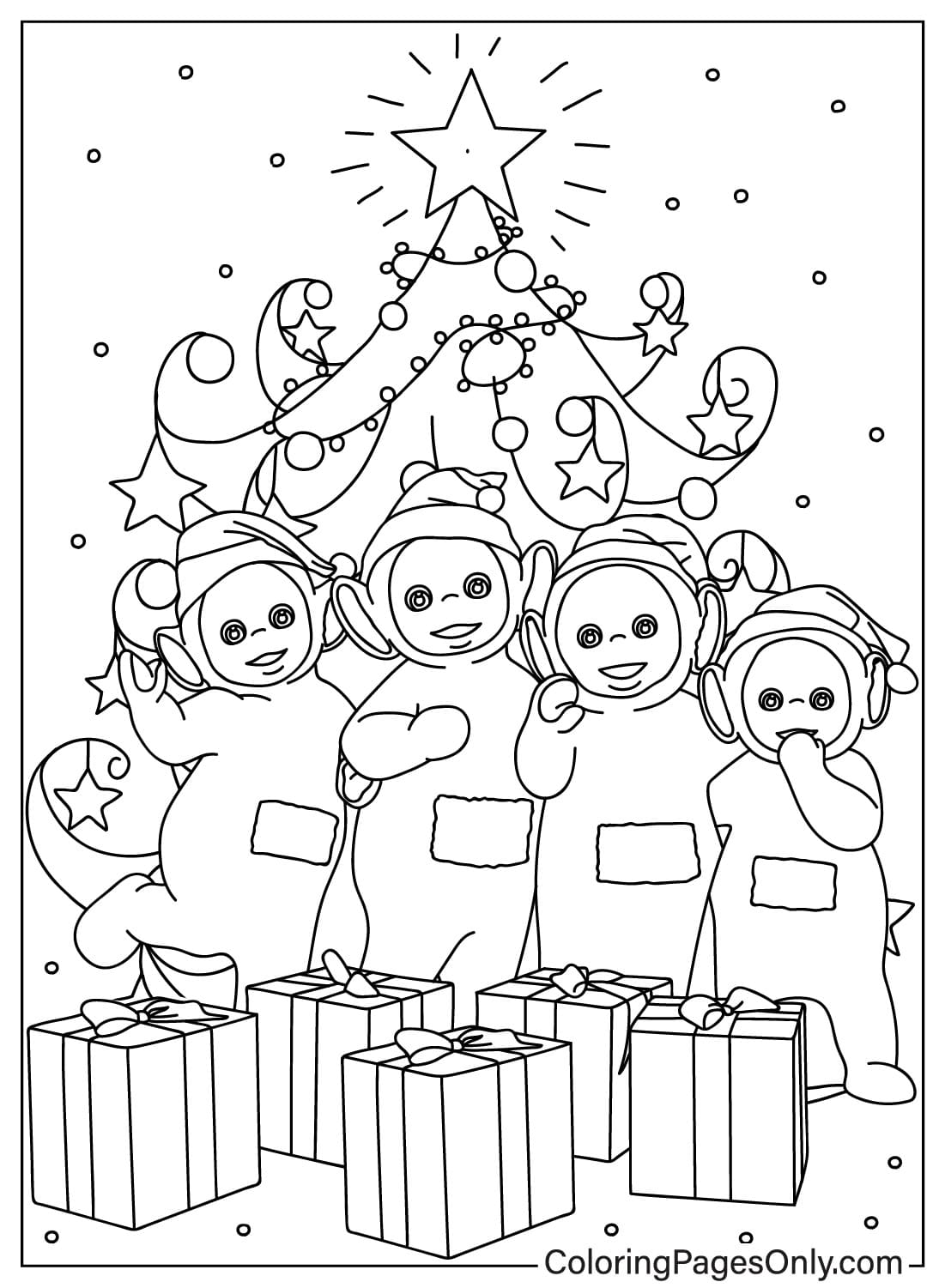 Teletubbies – WildBrain Christmas Coloring Page from Teletubbies - WildBrain