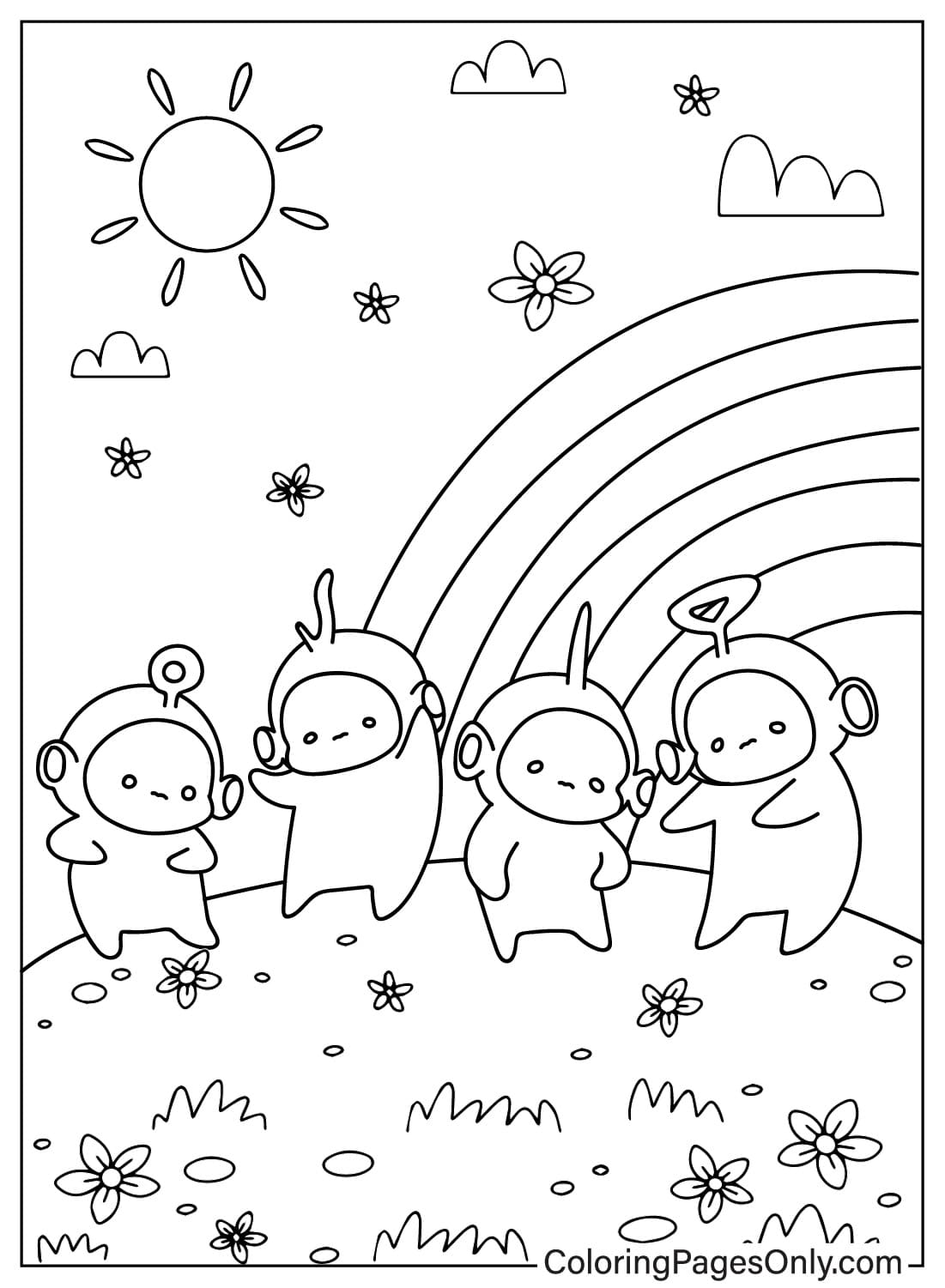 Teletubbies – WildBrain Free Coloring Page from Teletubbies - WildBrain
